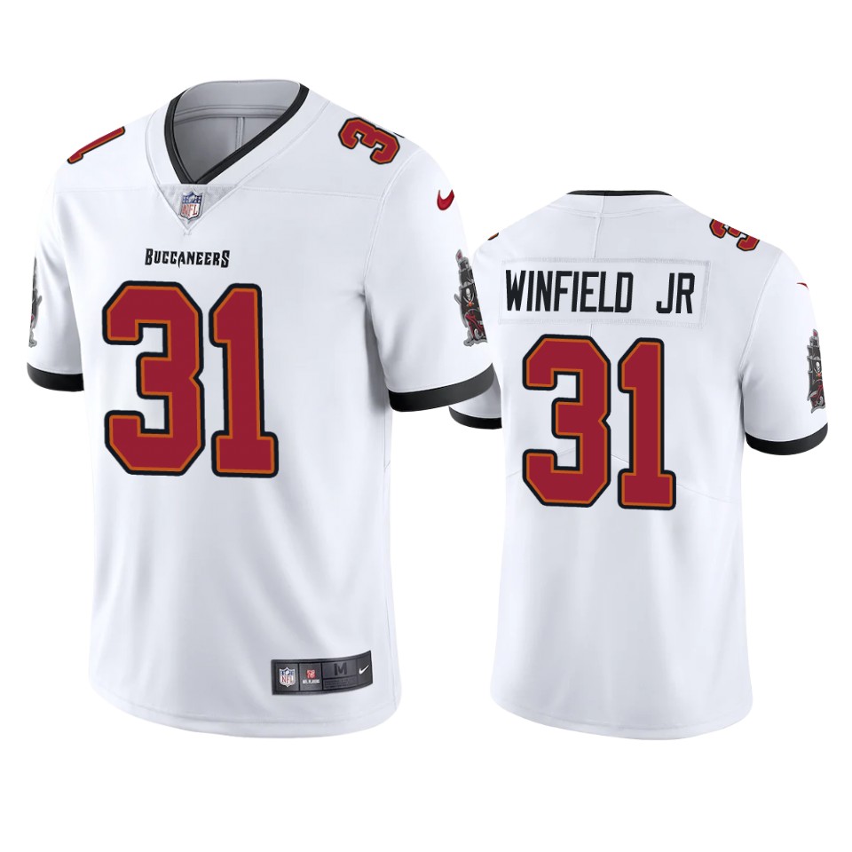 Men Nike Tampa Bay Buccaneers 31 Antoine Winfield Jr. White 2020 NFL Draft Vapor Limited Jersey